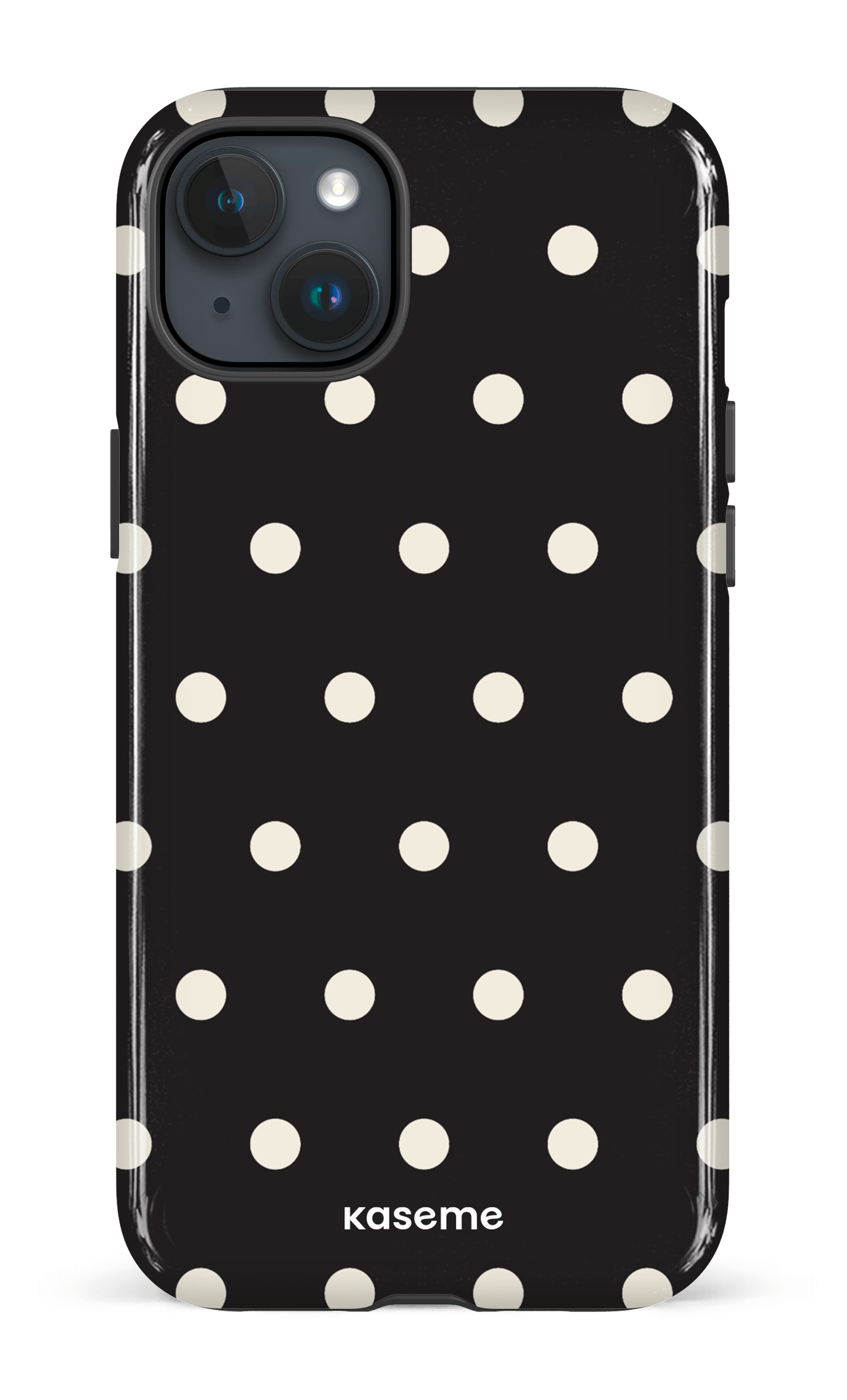 iPhone 15 Plus Tough Polka Black -