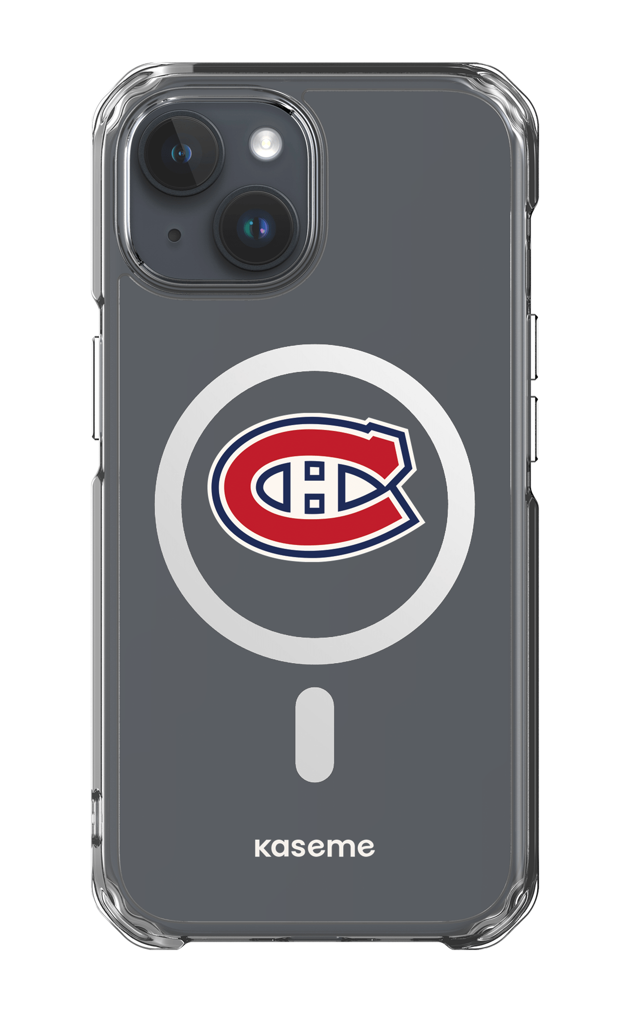 iPhone 15 Pro Clear Case - Magsafe Canadiens Logo Clear -