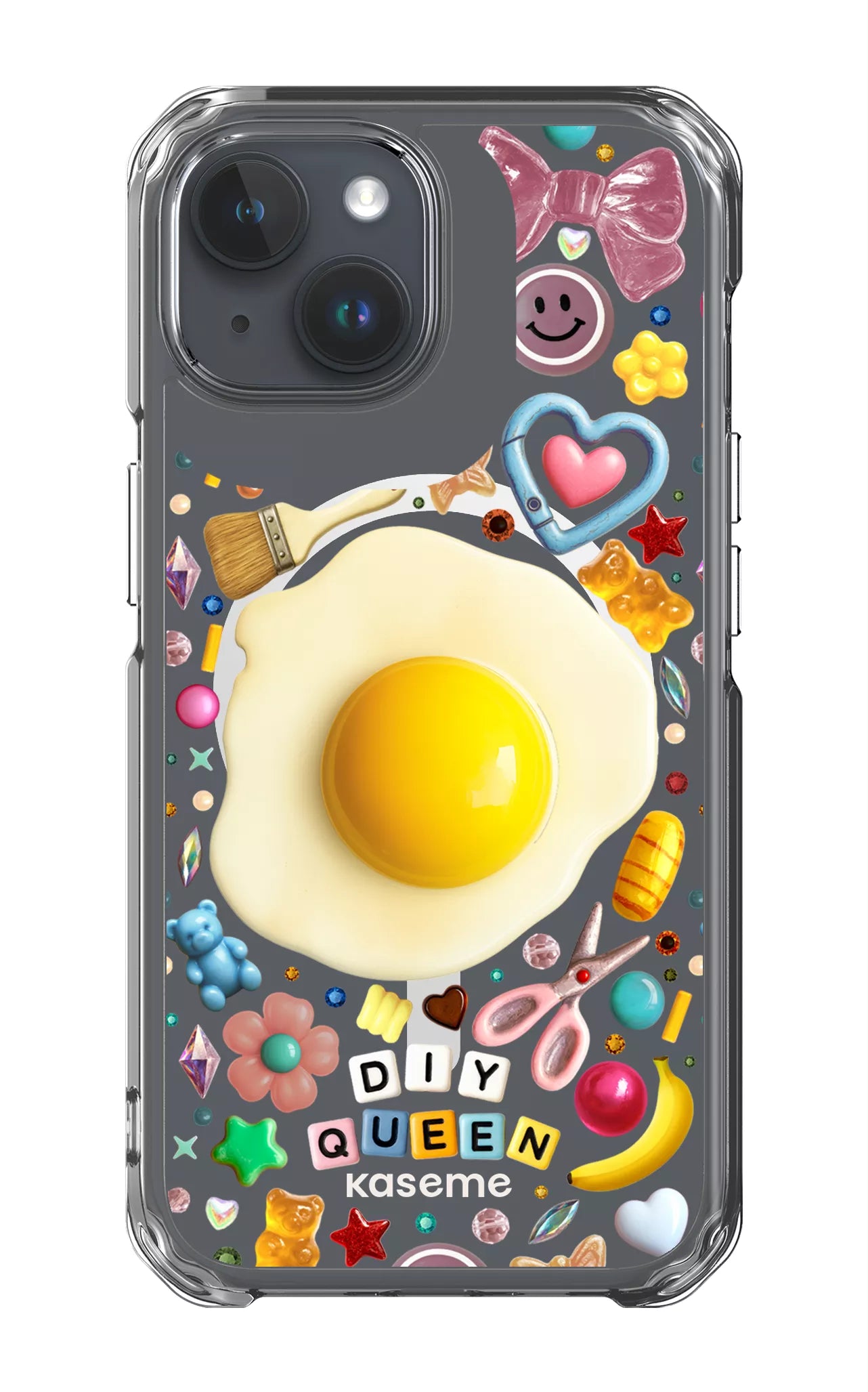 iPhone 15 Pro Clear Case - Magsafe DIY Queen Clear Case by Marianne Plaisance -