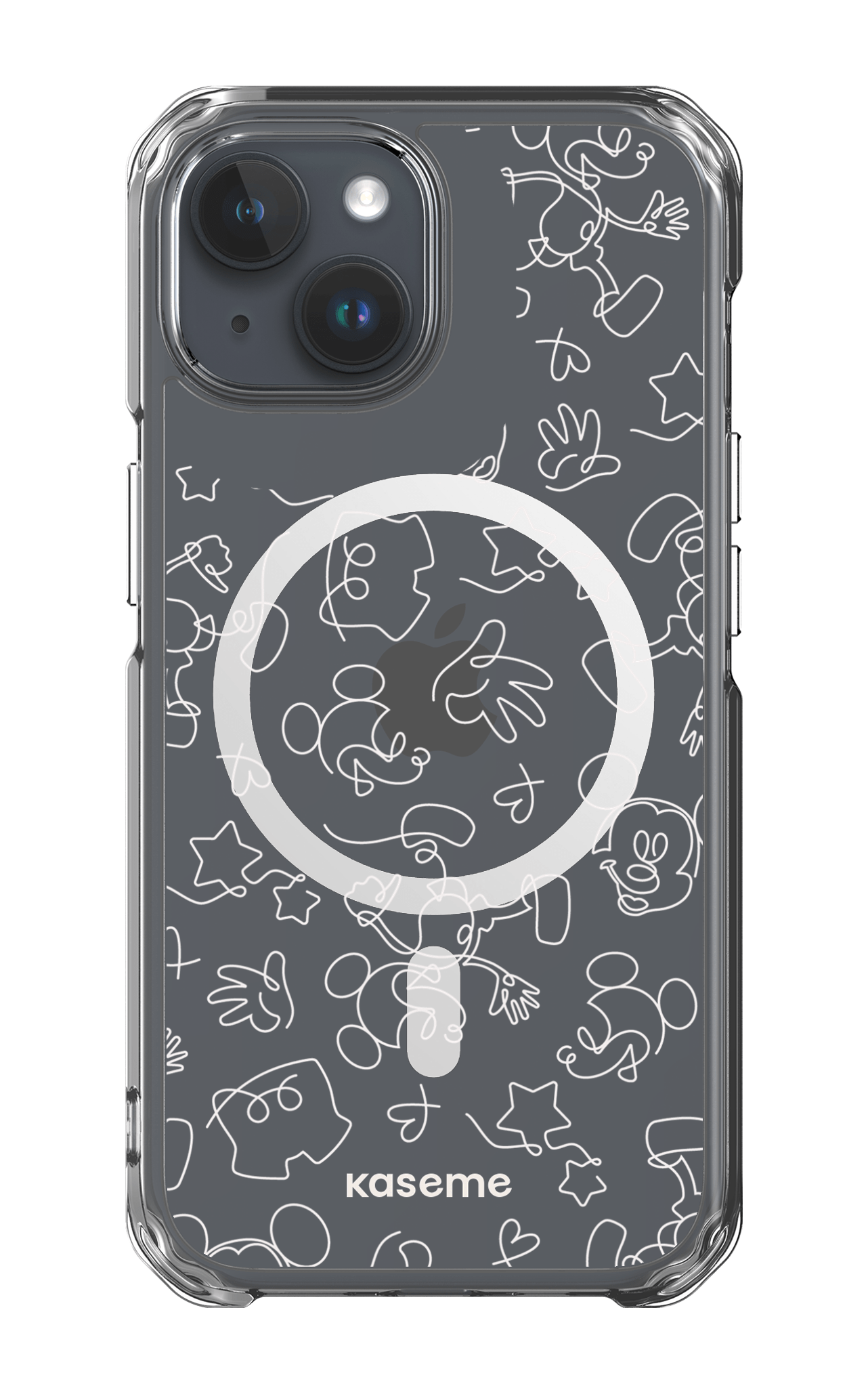 iPhone 15 Pro Clear Case - Magsafe Doodle Clear Case -