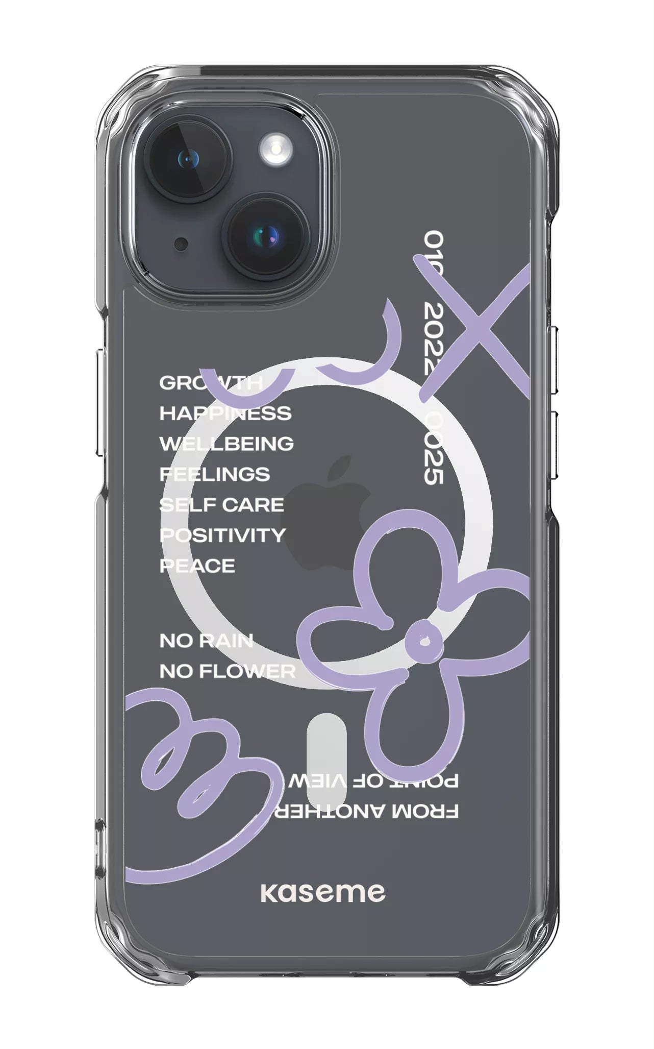 iPhone 15 Pro Clear Case - Magsafe Feelings purple Clear Case -