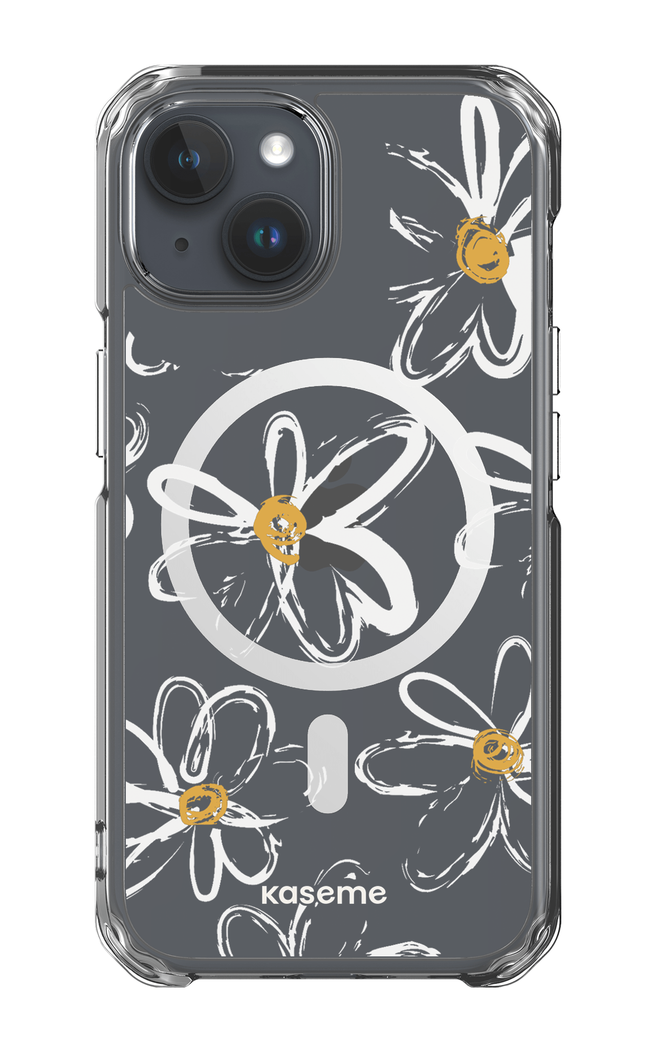 iPhone 15 Pro Clear Case - Magsafe Give me flowers Clear Case -