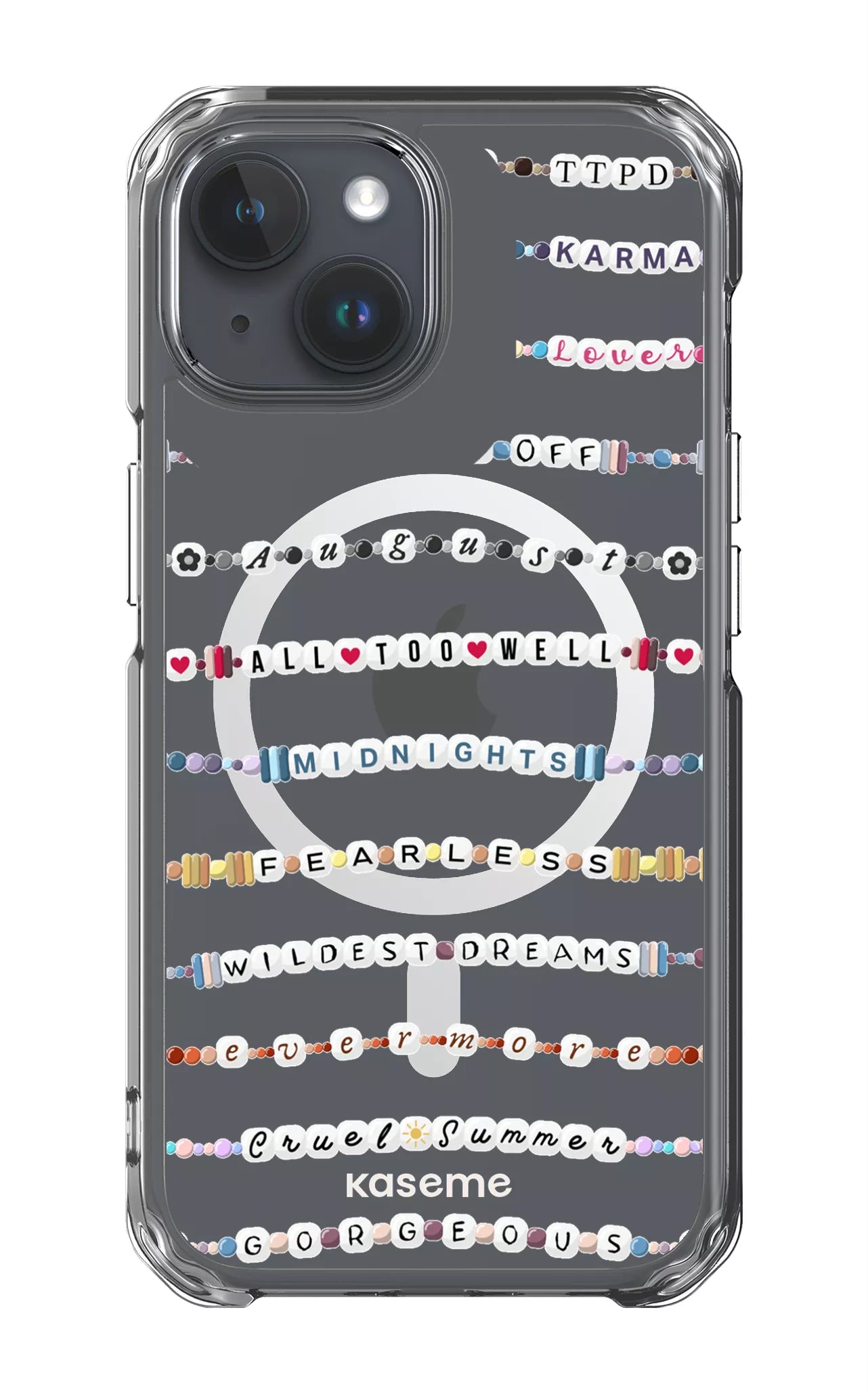 iPhone 15 Pro Clear Case - Magsafe Love Story Clear Case -