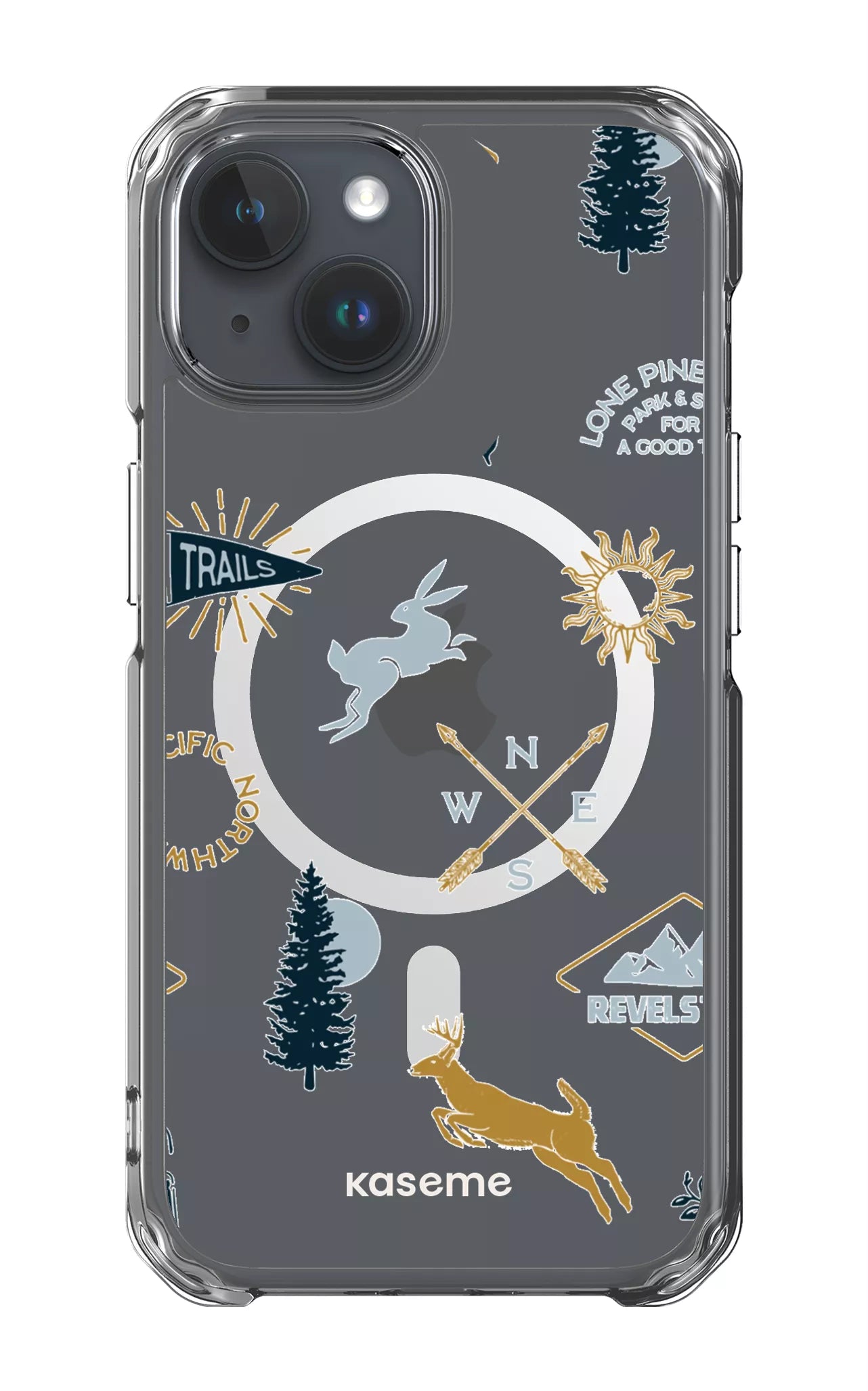 iPhone 15 Pro Clear Case - Magsafe Revelstoke white Clear Case -