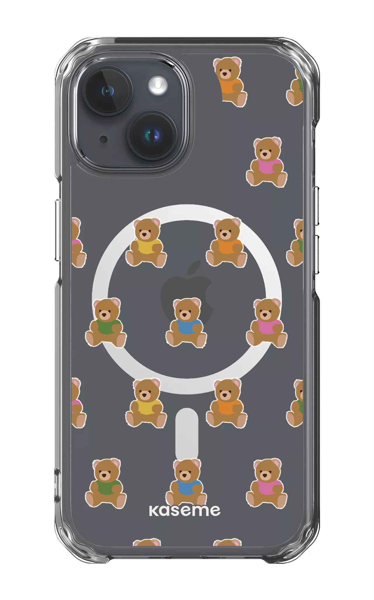 iPhone 15 Pro Clear Case - Magsafe Teddy Clear Case -