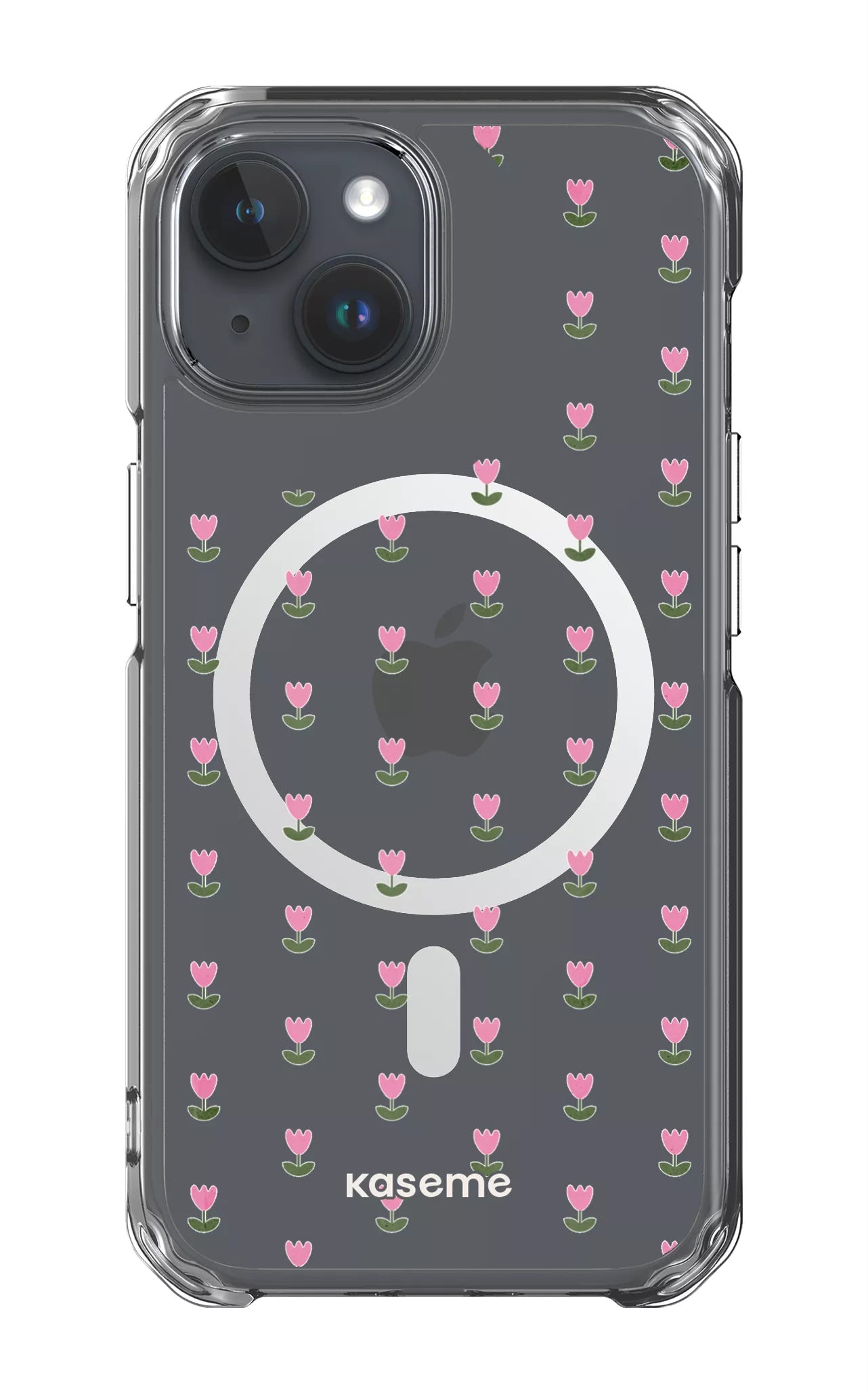 iPhone 15 Pro Clear Case - Magsafe Triumph Pink Clear Case -