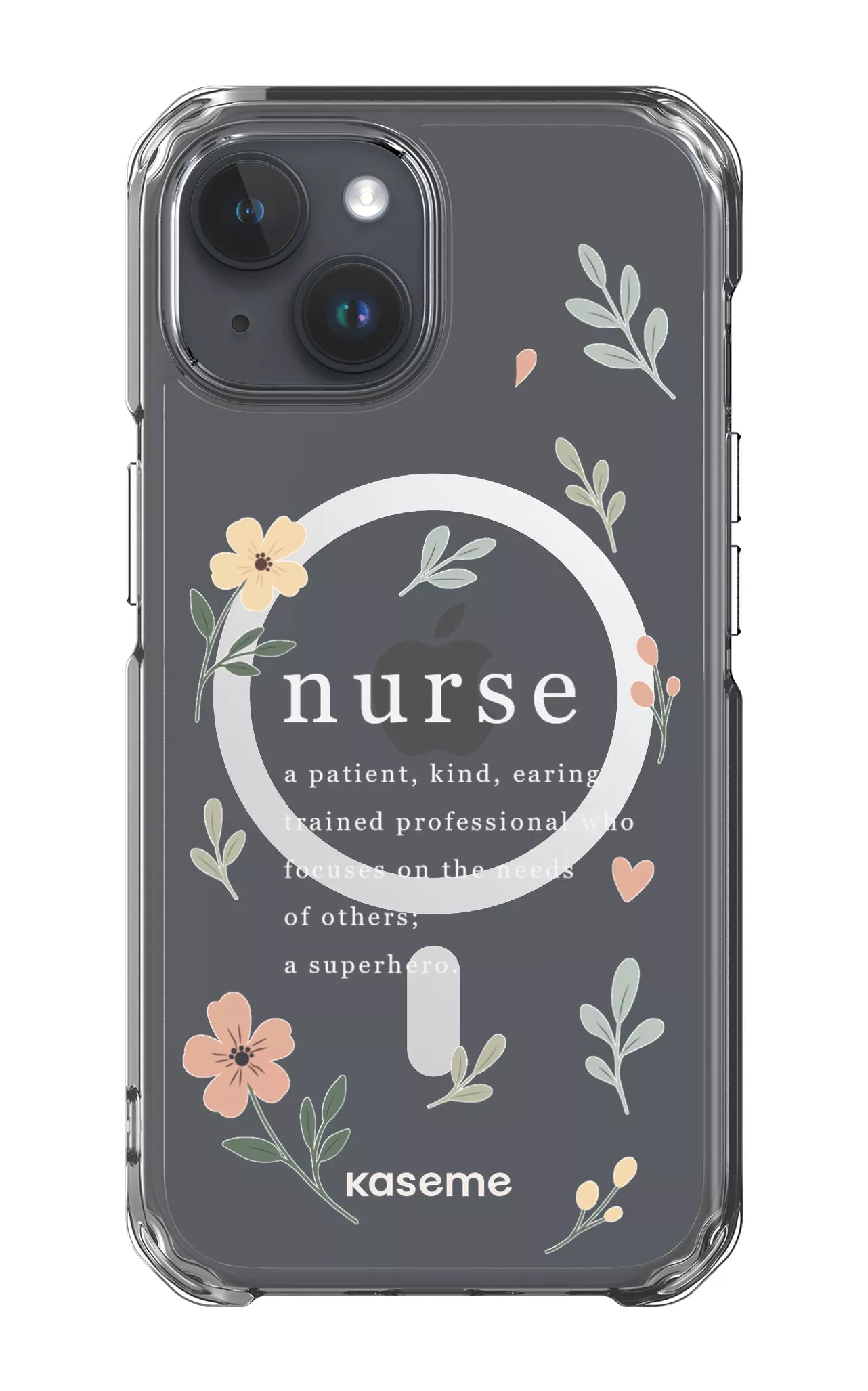 iPhone 15 Pro Clear Case - Magsafe With Heart Clear Case -