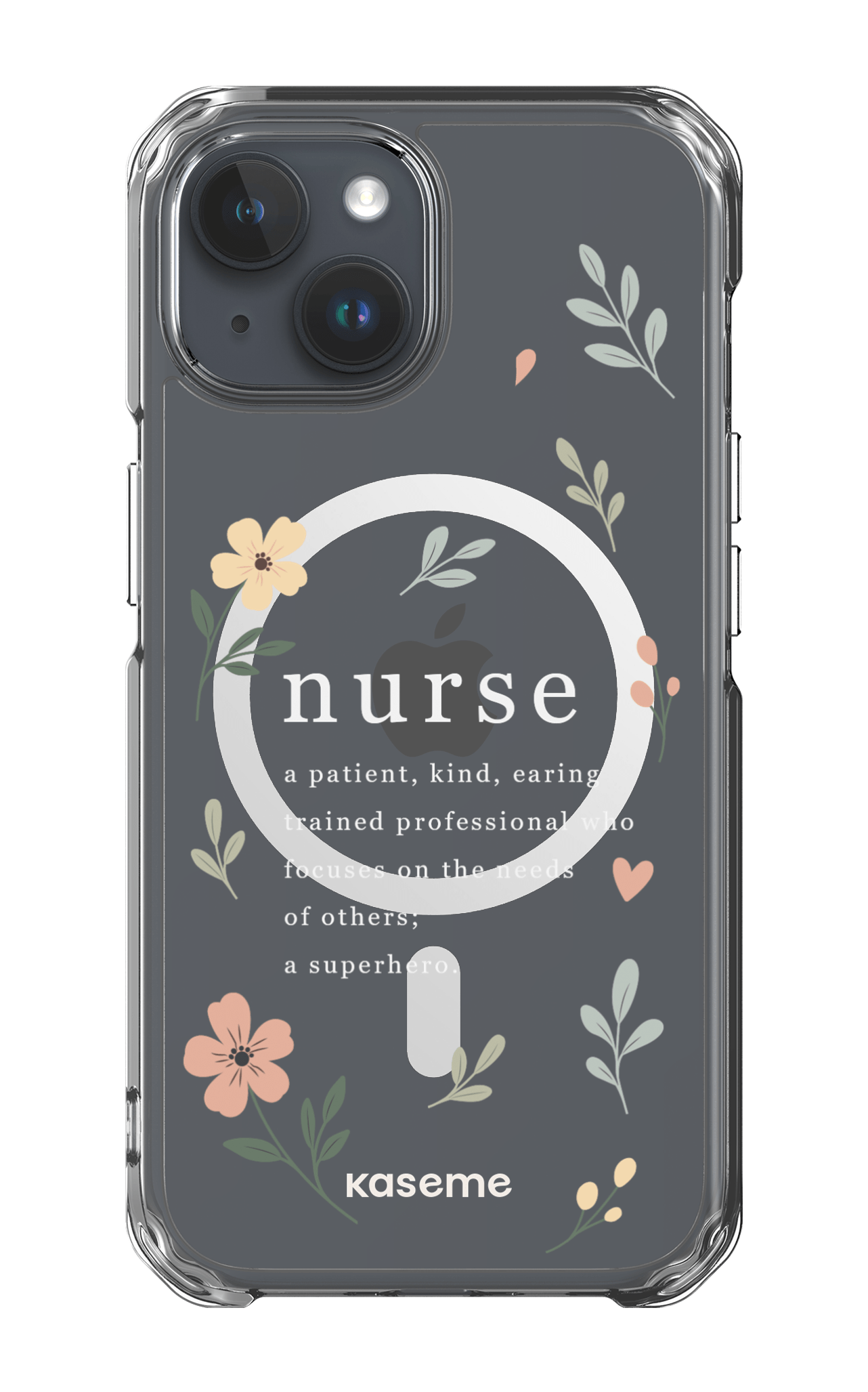 iPhone 15 Pro Clear Case - Magsafe With Heart Clear Case -