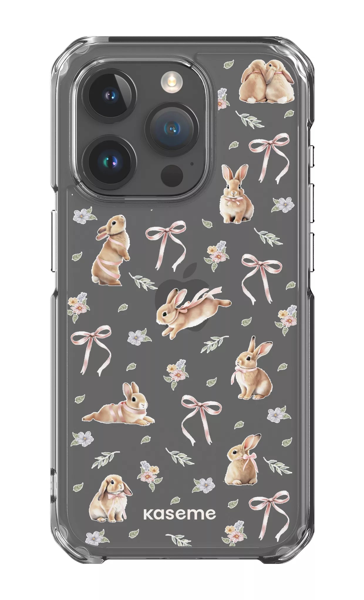 iPhone 15 Pro Clear Case Bunny Bloom Clear Case -
