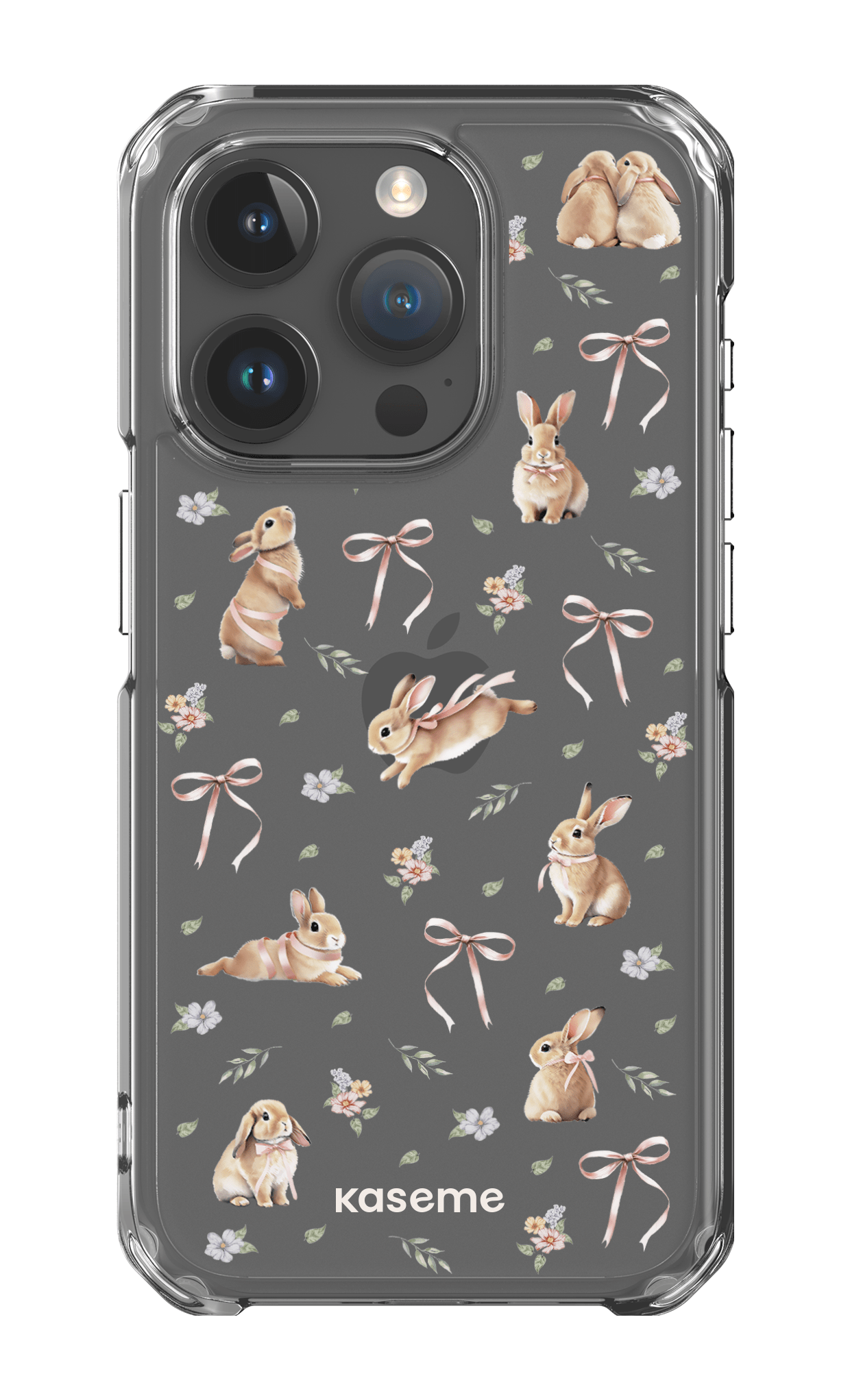 iPhone 15 Pro Clear Case Bunny Bloom Clear Case -
