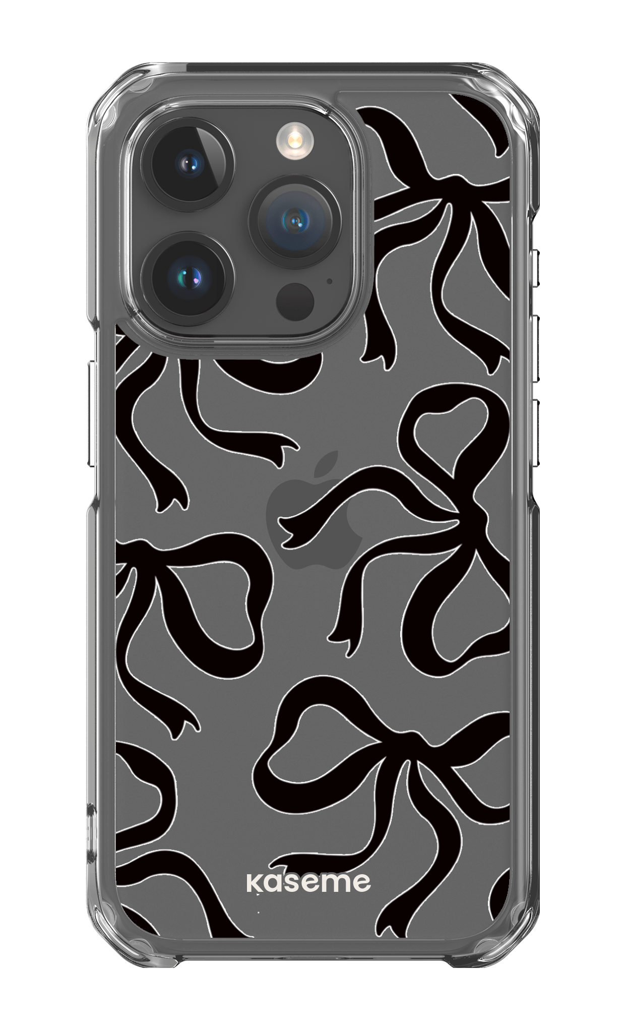 iPhone 15 Pro Clear Case Lace Black Clear Case -