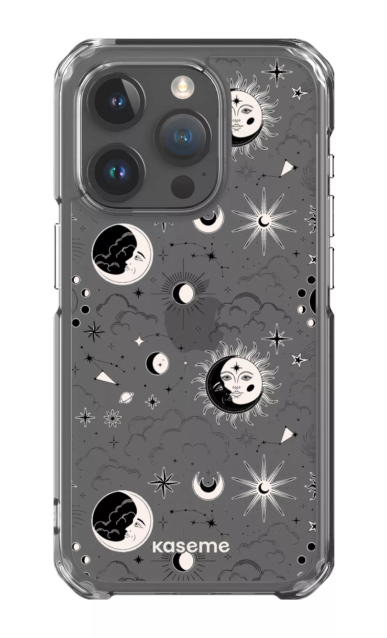 iPhone 15 Pro Clear Case Milky Way Black Clear Case -