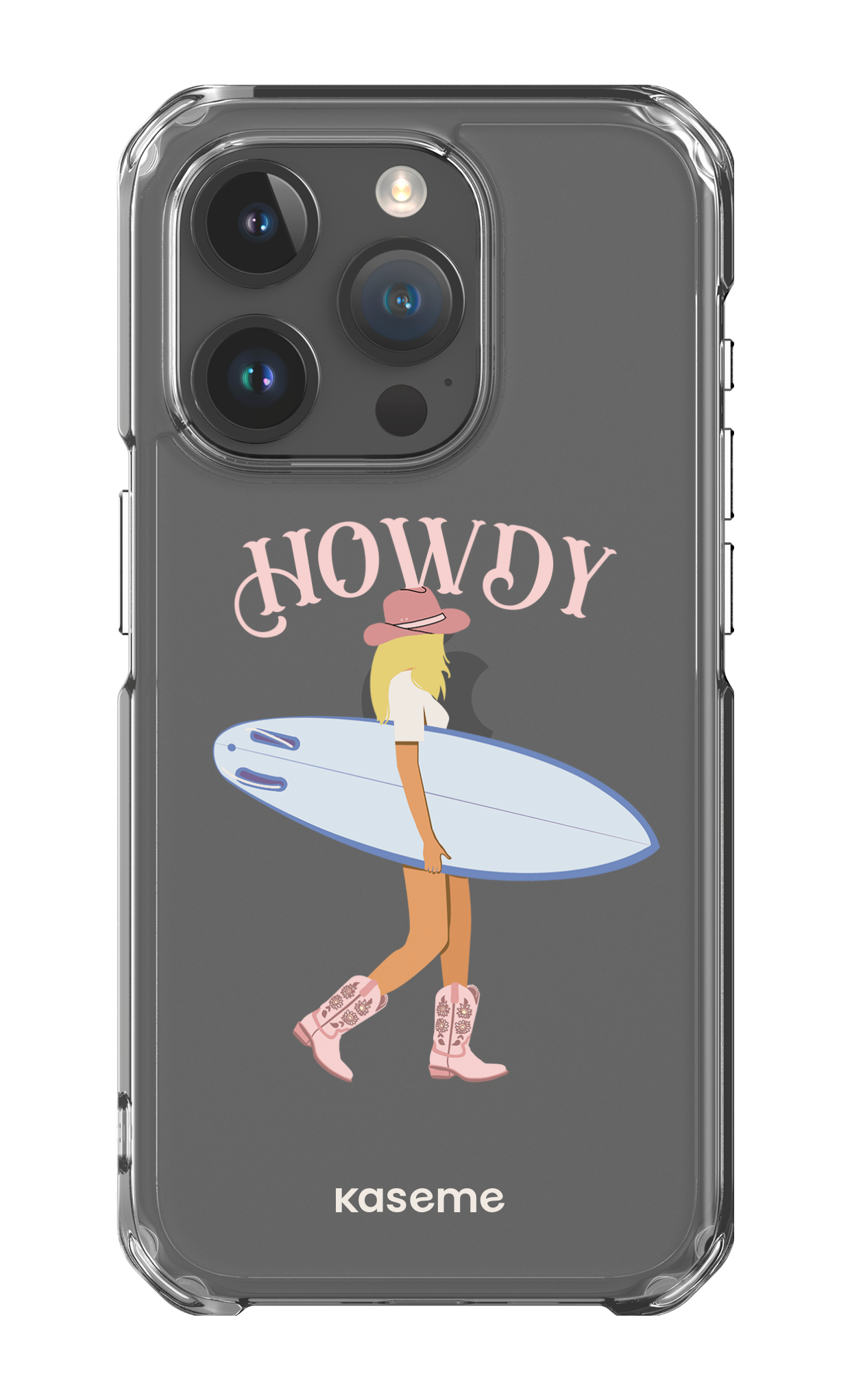 iPhone 15 Pro Clear Case Westsea Pink Clear Case -