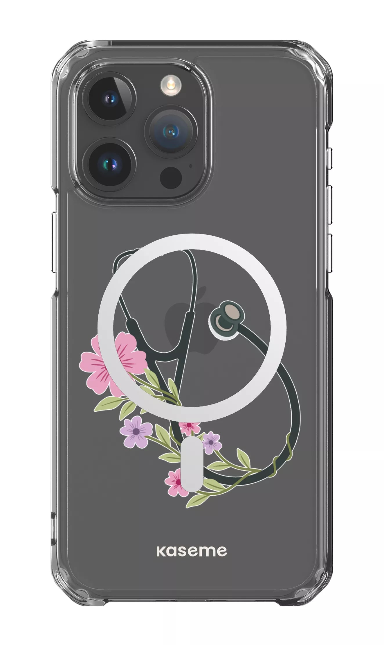 iPhone 15 Pro Max Clear Case - Magsafe Blossom Beat Clear Case -
