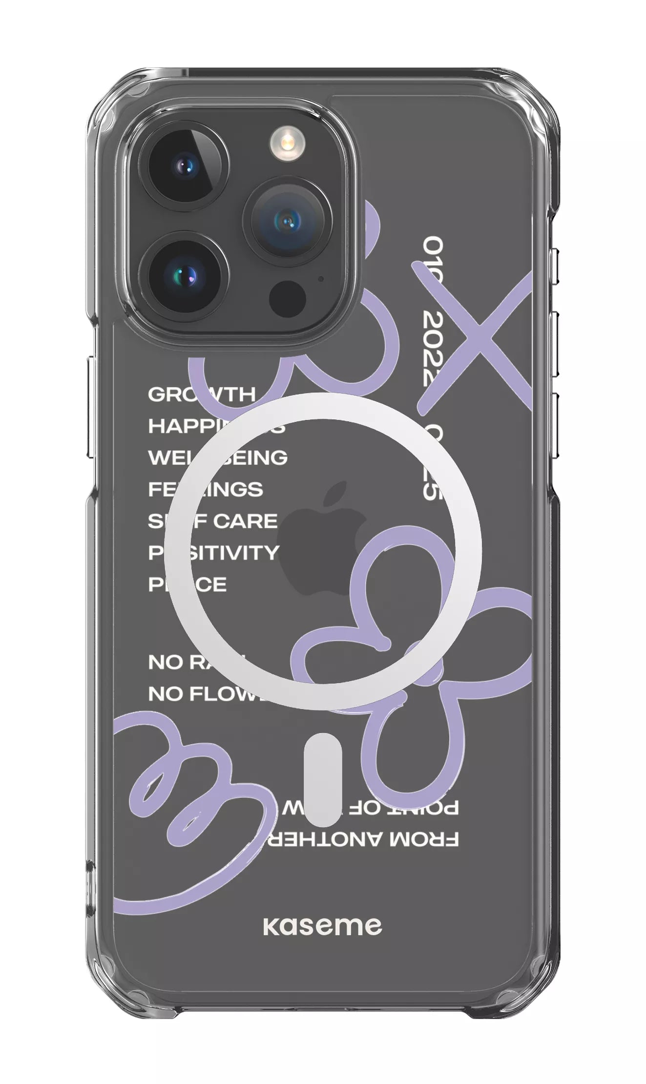 iPhone 15 Pro Max Clear Case - Magsafe Feelings purple Clear Case -