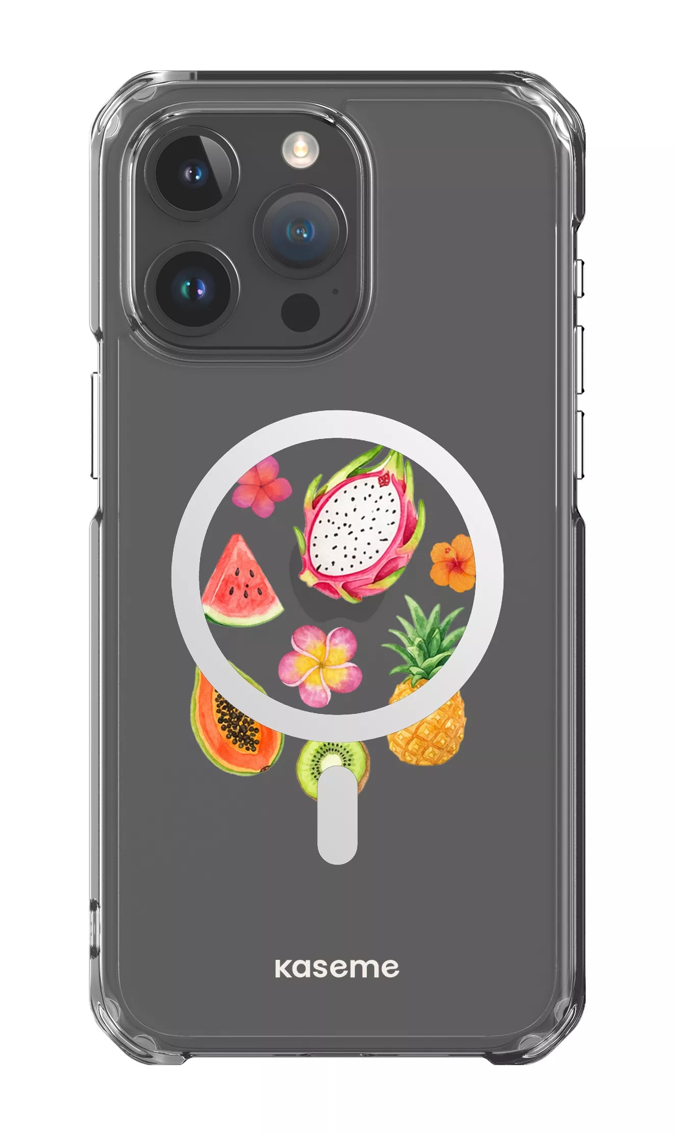 iPhone 15 Pro Max Clear Case - Magsafe Fresca Tropicale Clear Case -
