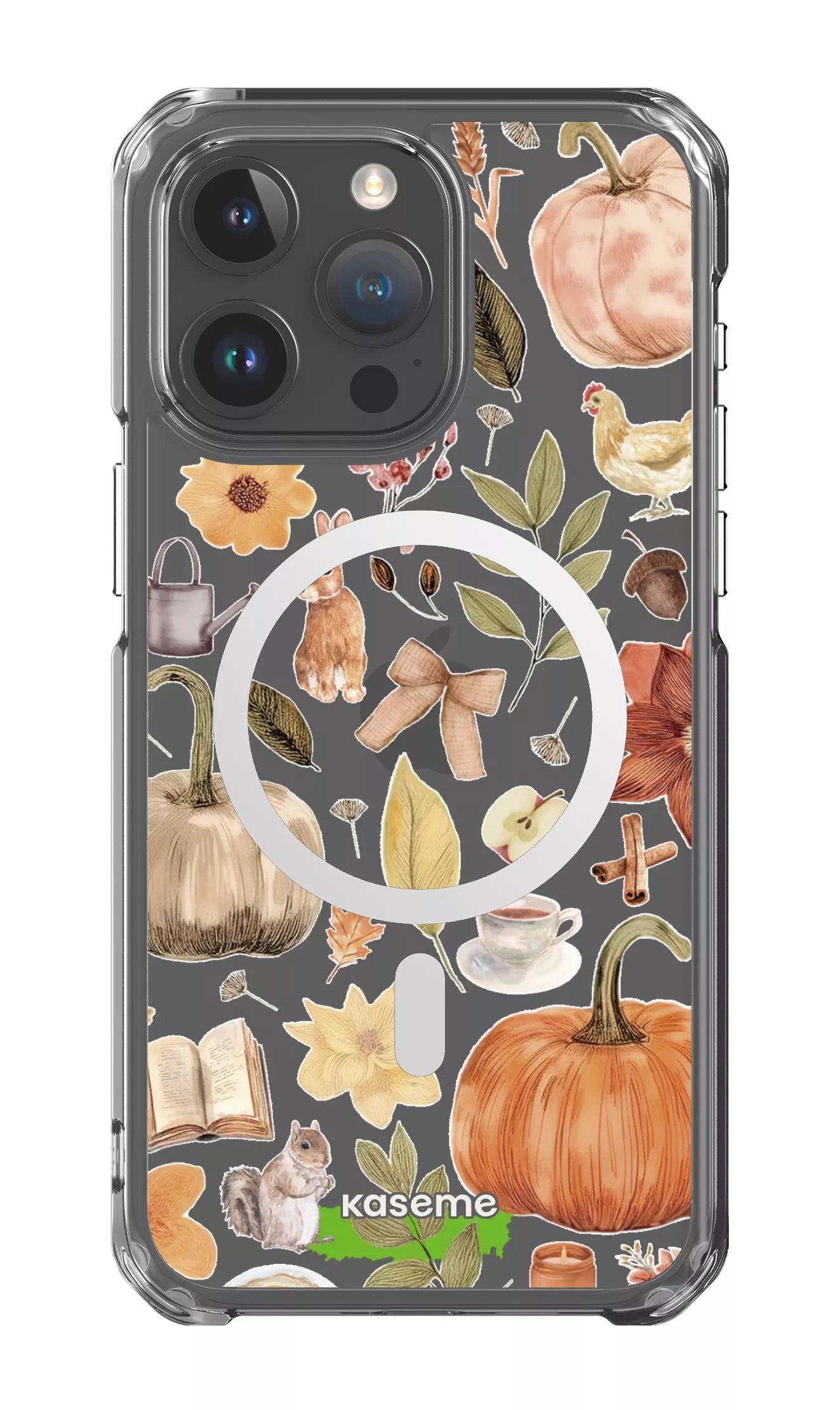 iPhone 15 Pro Max Clear Case - Magsafe Harvest Hues Clear Case -