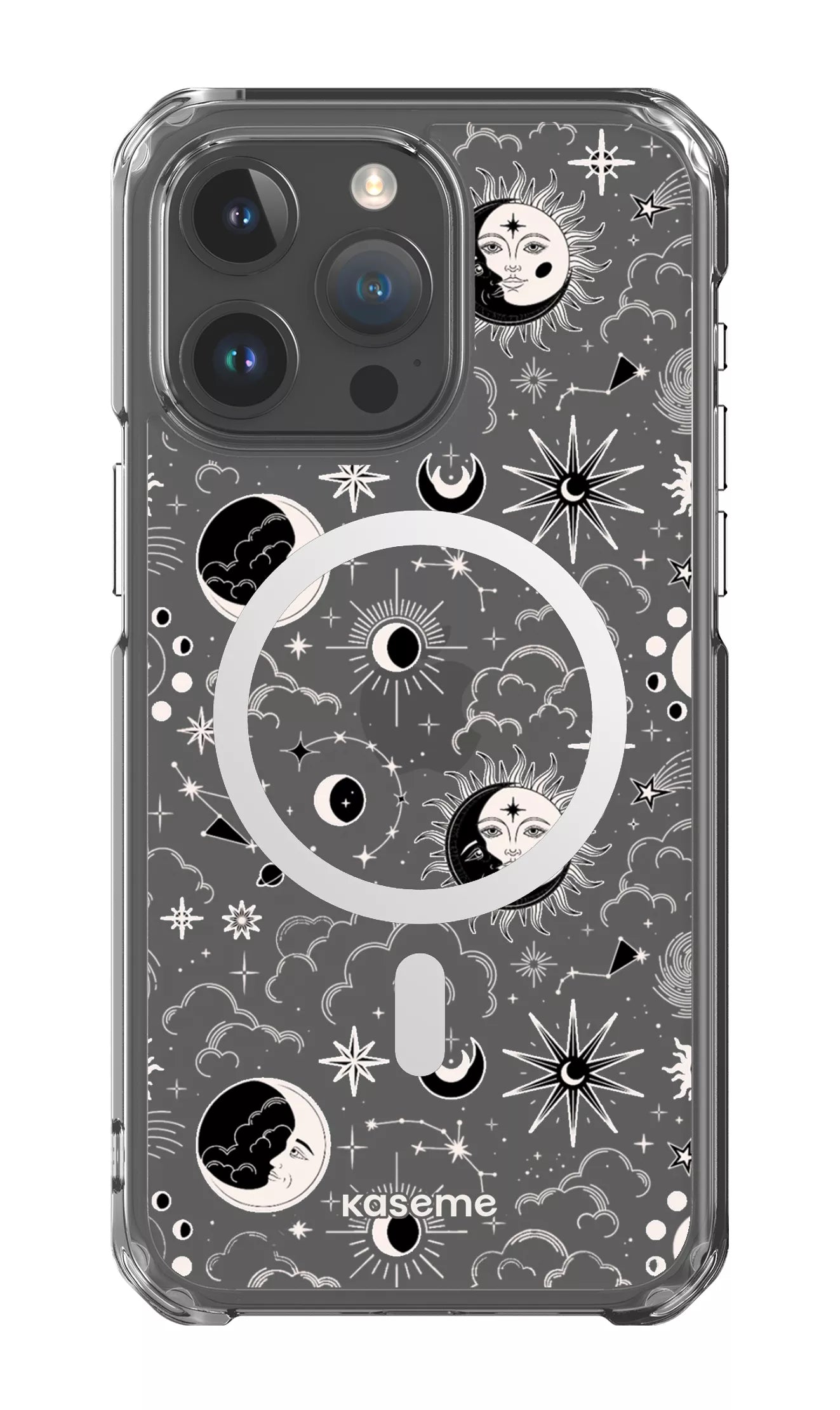 iPhone 15 Pro Max Clear Case - Magsafe Milky Way White Clear Case -