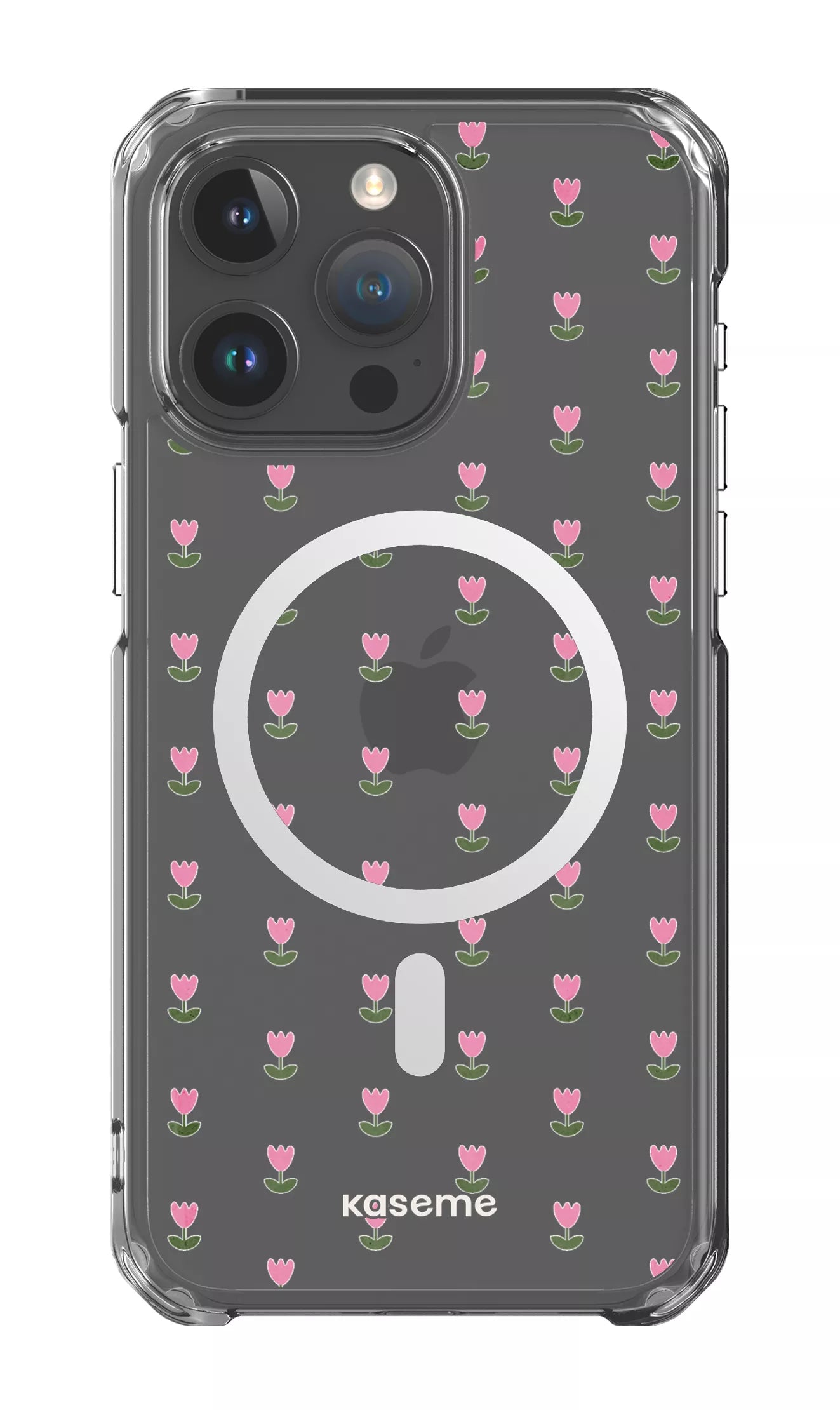 iPhone 15 Pro Max Clear Case - Magsafe Triumph Pink Clear Case -