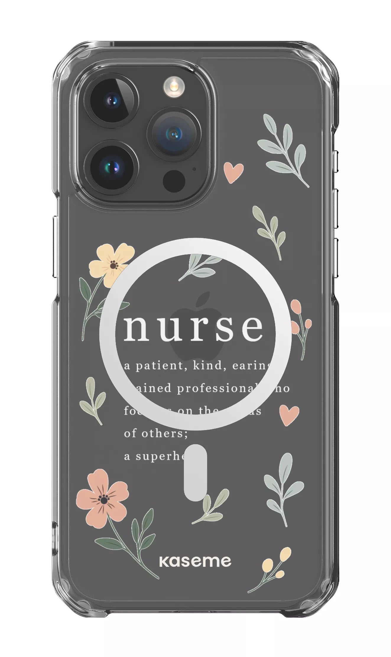 iPhone 15 Pro Max Clear Case - Magsafe With Heart Clear Case -