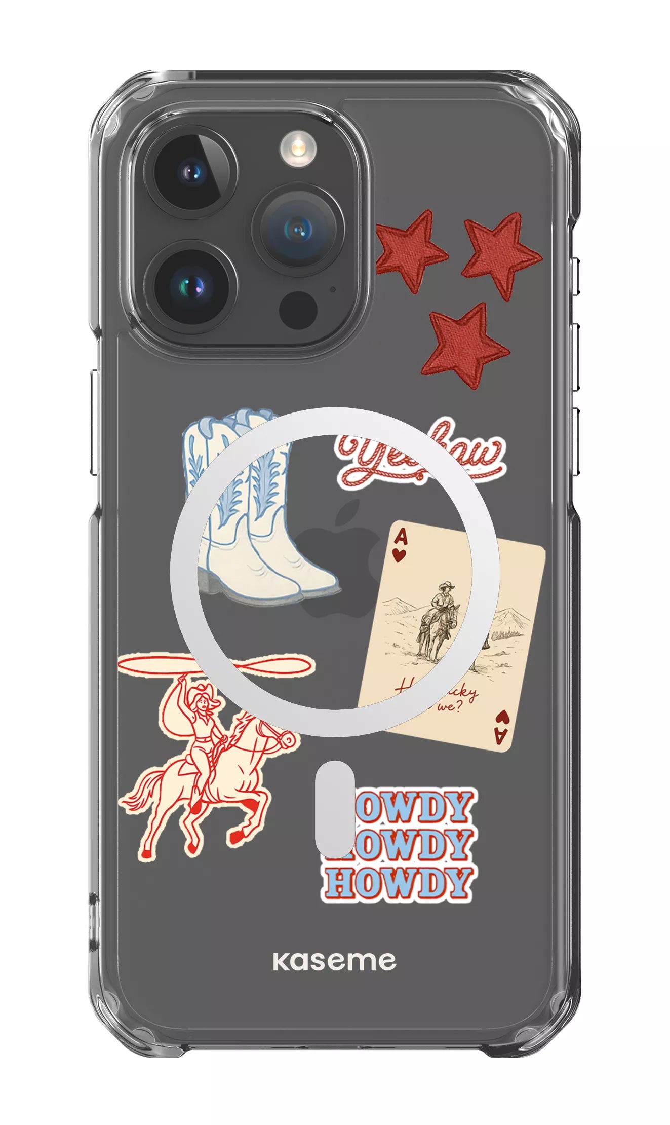 iPhone 15 Pro Max Clear Case - Magsafe Yeehaw Clear Case -