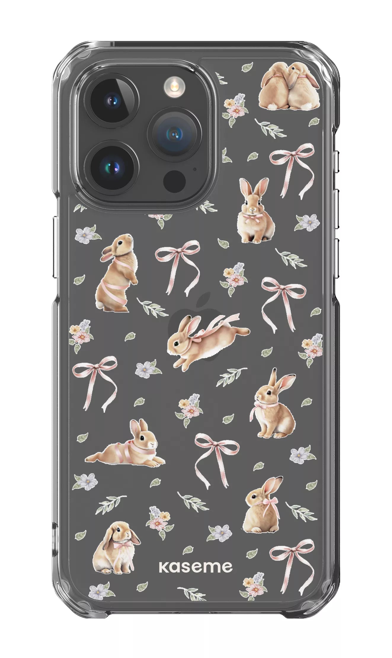 iPhone 15 Pro Max Clear Case Bunny Bloom Clear Case -