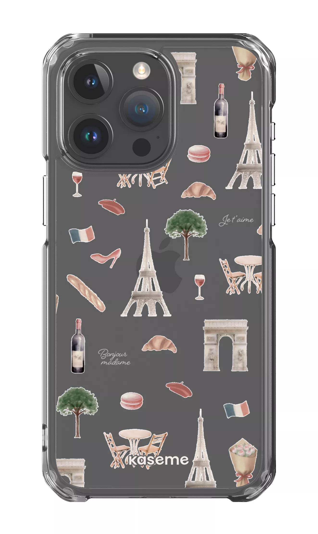 iPhone 15 Pro Max Clear Case Je t'aime Paris Clear Case -