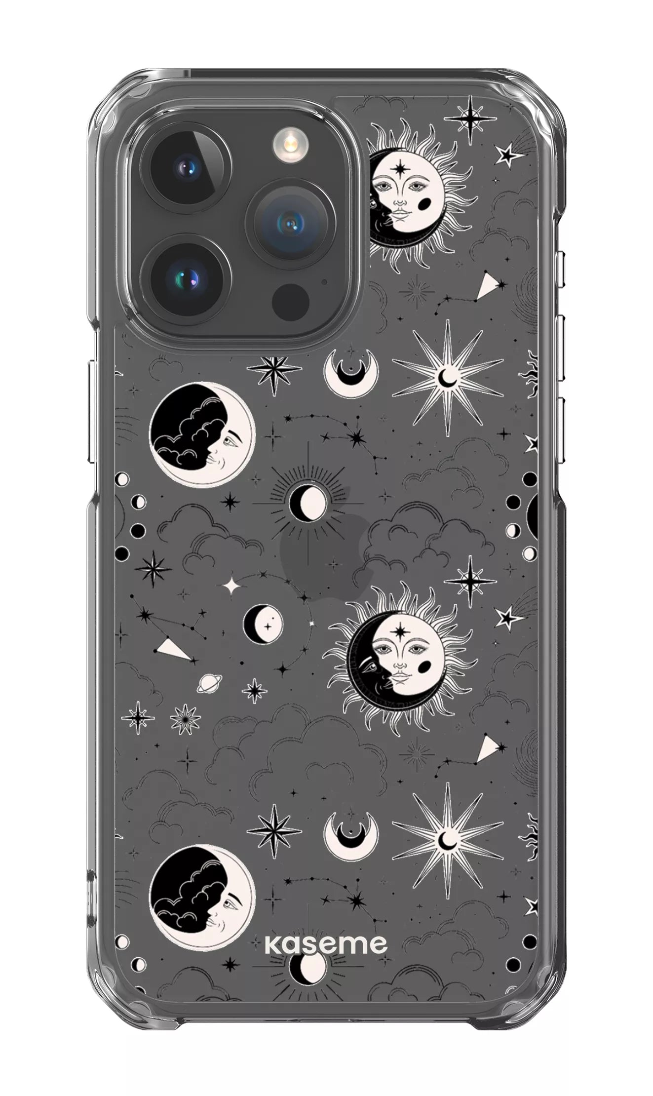 iPhone 15 Pro Max Clear Case Milky Way Black Clear Case -