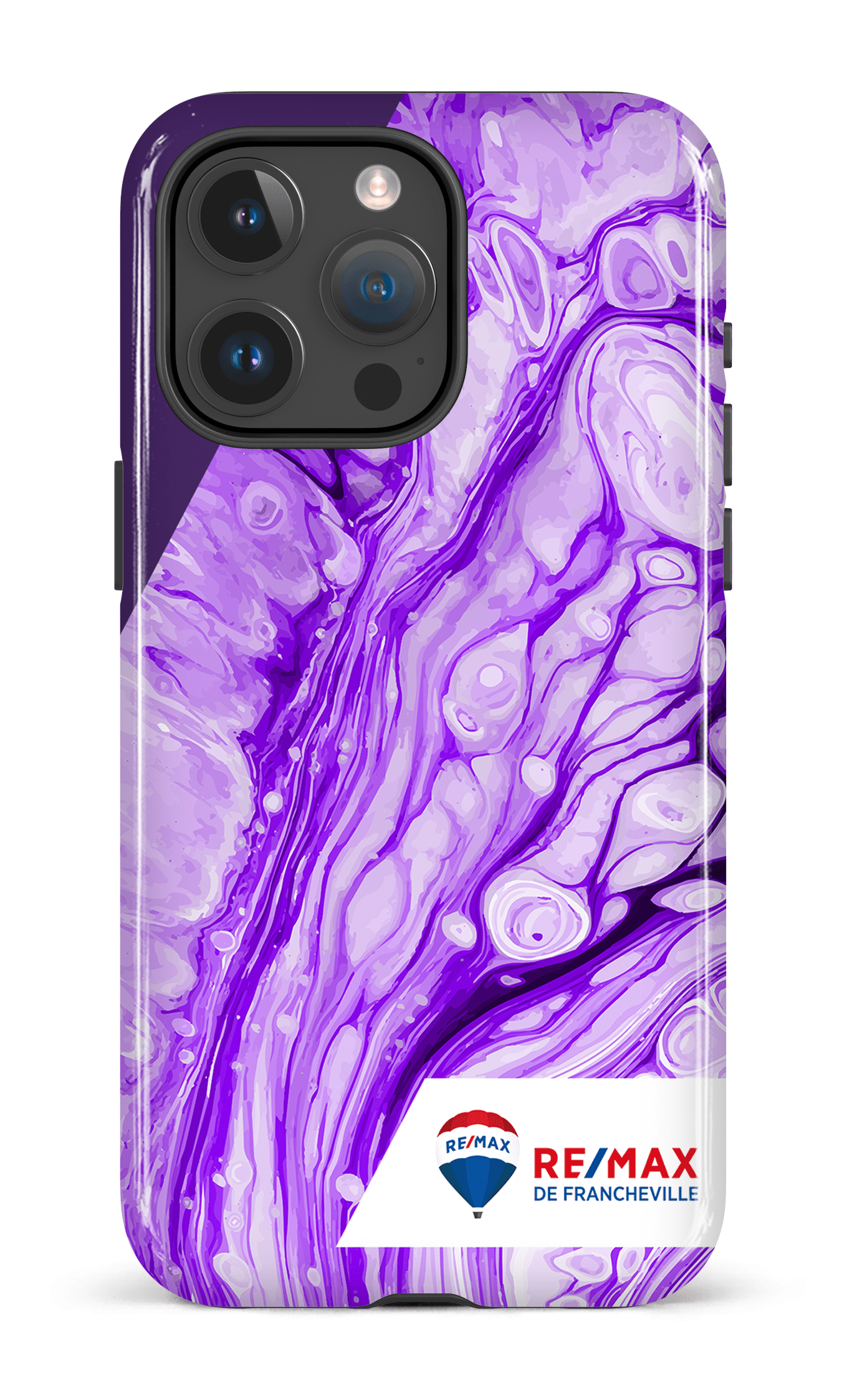 iPhone 15 Pro Max Tough Peinture marbrée claire violette de Francheville -