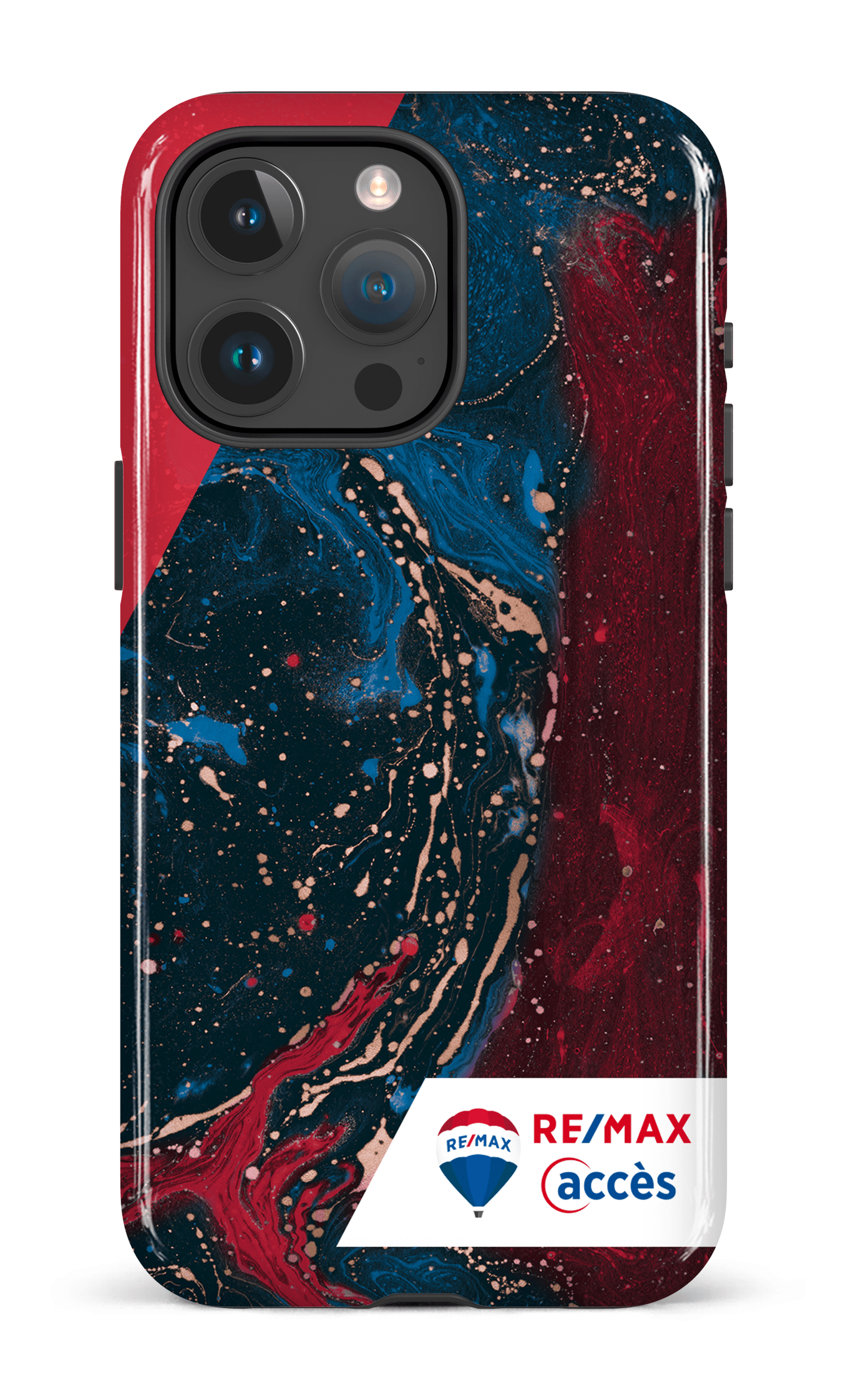 iPhone 15 Pro Max Tough Peinture marbrée sombre -