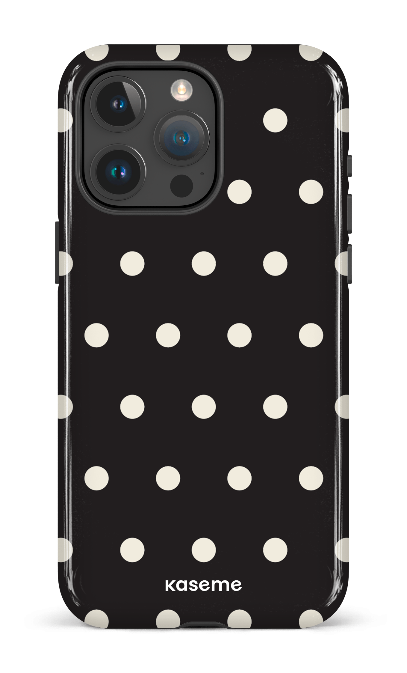 iPhone 15 Pro Max Tough Polka Black -