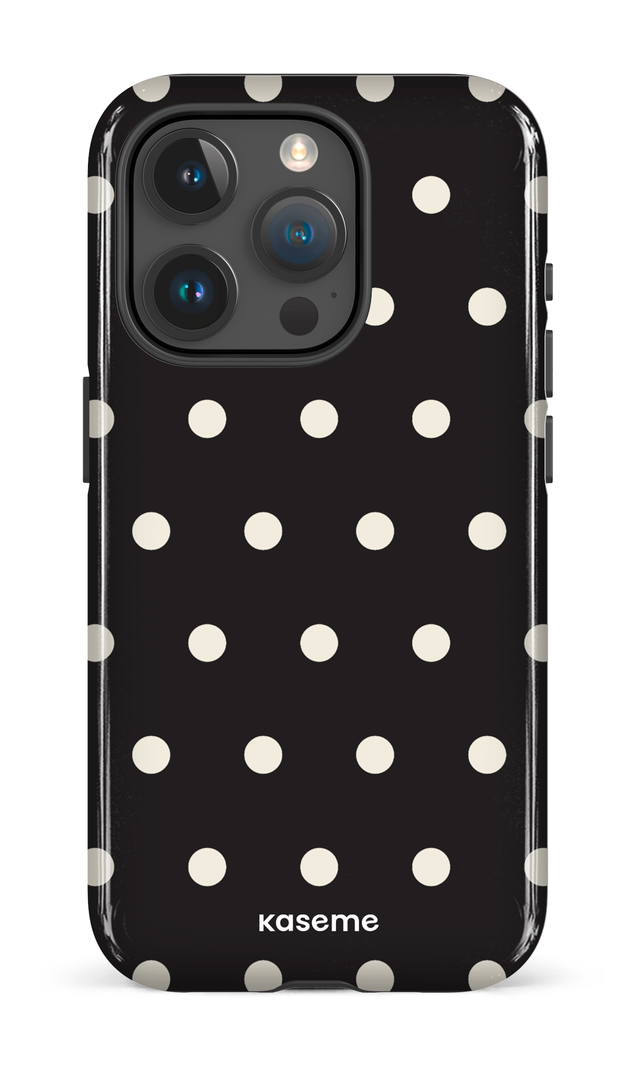 iPhone 15 Pro Tough Polka Black -