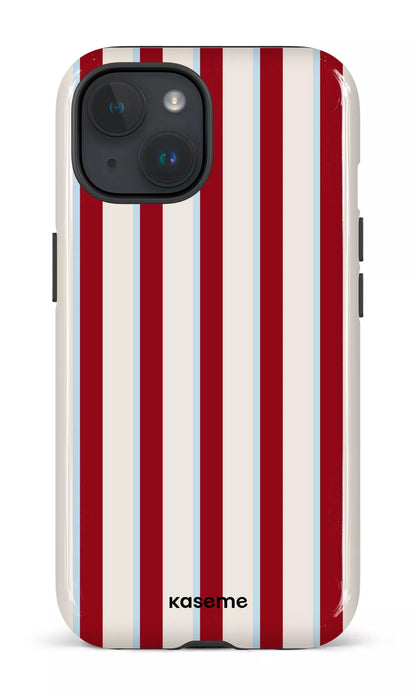 iPhone 15 Tough (Gloss) Berry Lane Red & Blue -