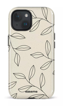 iPhone 15 Tough (Gloss) Gloomy Beige and Black -