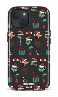 iPhone 15 Tough (Gloss) Grinchmas black -