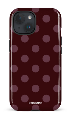 iPhone 15 Tough (Gloss) La Drey Burgundy by Marina Bastarache -