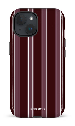 iPhone 15 Tough (Gloss) La Linea Burgundy by Marina Bastarache -