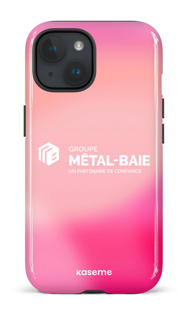 iPhone 15 Tough (Gloss) Métal-Baie Tie-Dye -