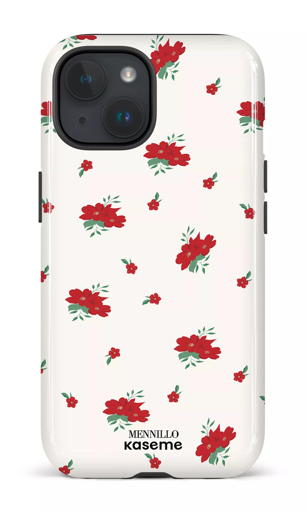 iPhone 15 Tough (Gloss) Red Roses by Mennillo -