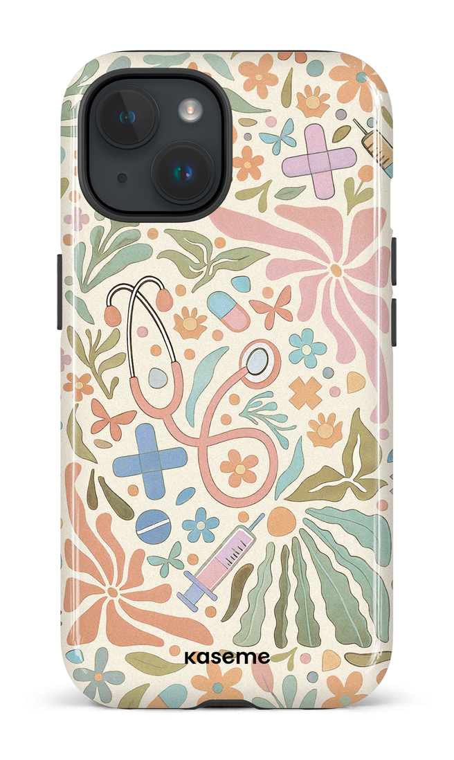 iPhone 15 Tough (Gloss) VitaBloom Beige -