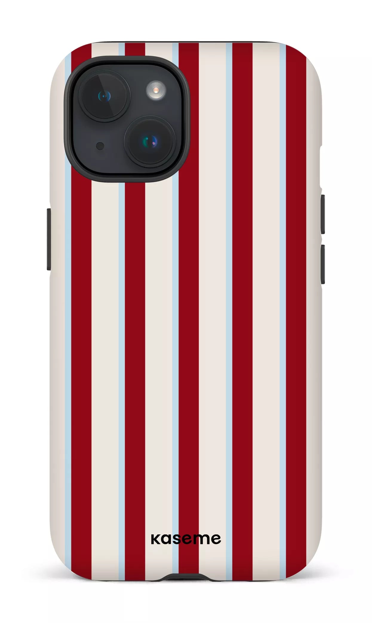 iPhone 15 Tough (Matte) Berry Lane Red & Blue -