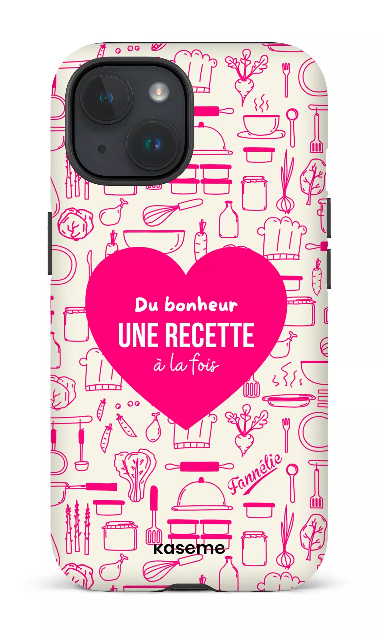 iPhone 15 Tough (Matte) Du bonheur une recette à la fois -