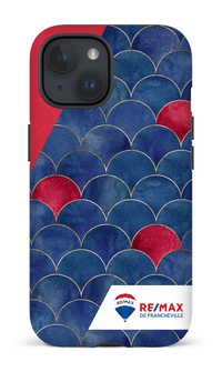 iPhone 15 Tough (Matte) Écailles bicolores de Francheville -