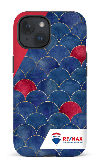 iPhone 15 Tough (Matte) Écailles bicolores de Francheville -