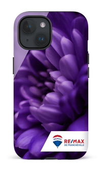 iPhone 15 Tough (Matte) Fleur gros plan de Francheville -