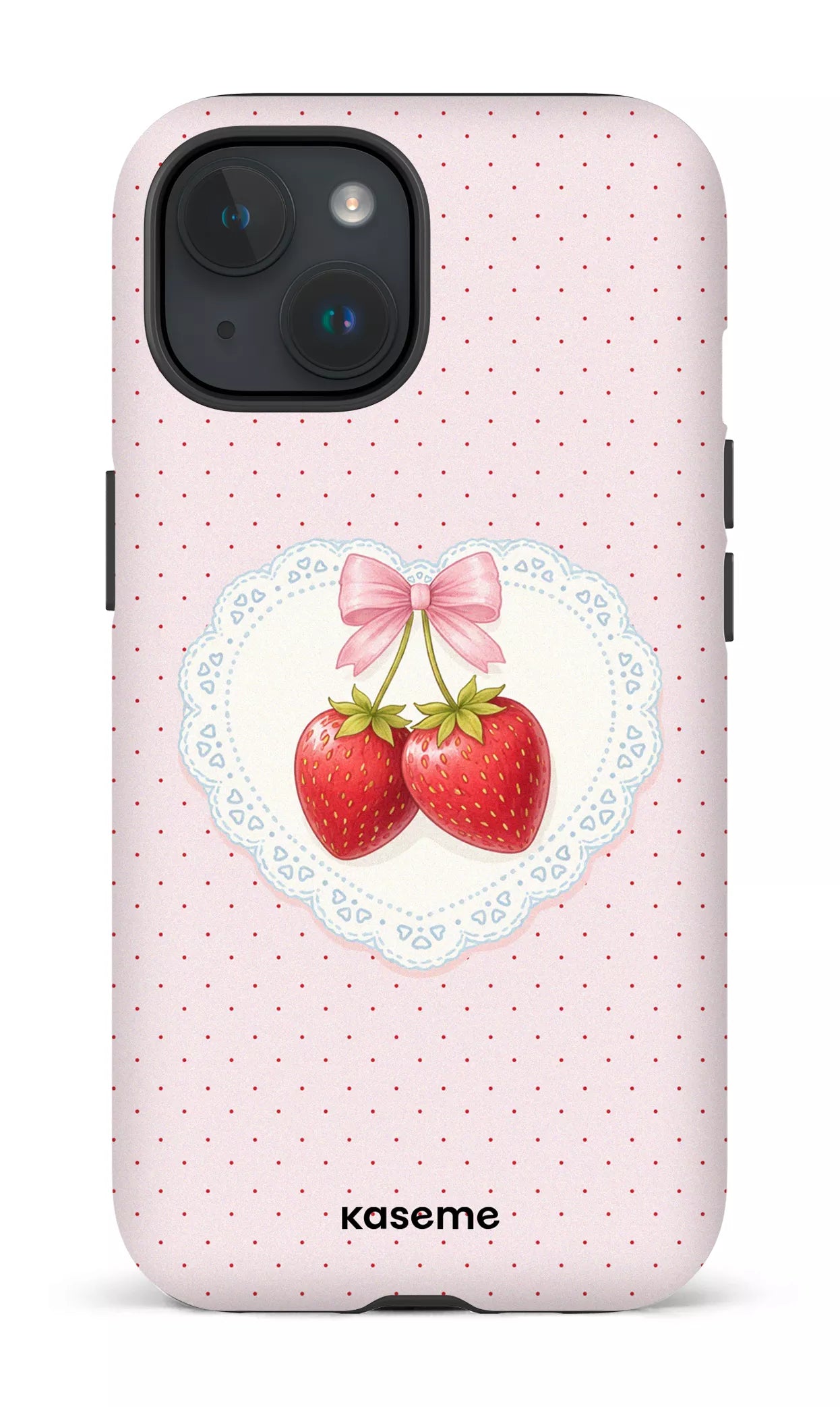 iPhone 15 Tough (Matte) Fresa Lace Pink -