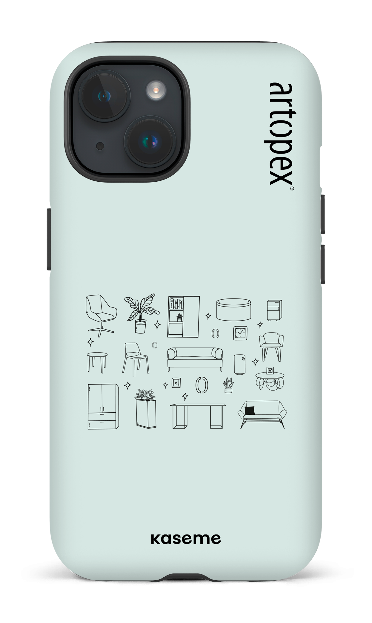 iPhone 15 Tough (Matte) L'essentiel menthe par Artopex -