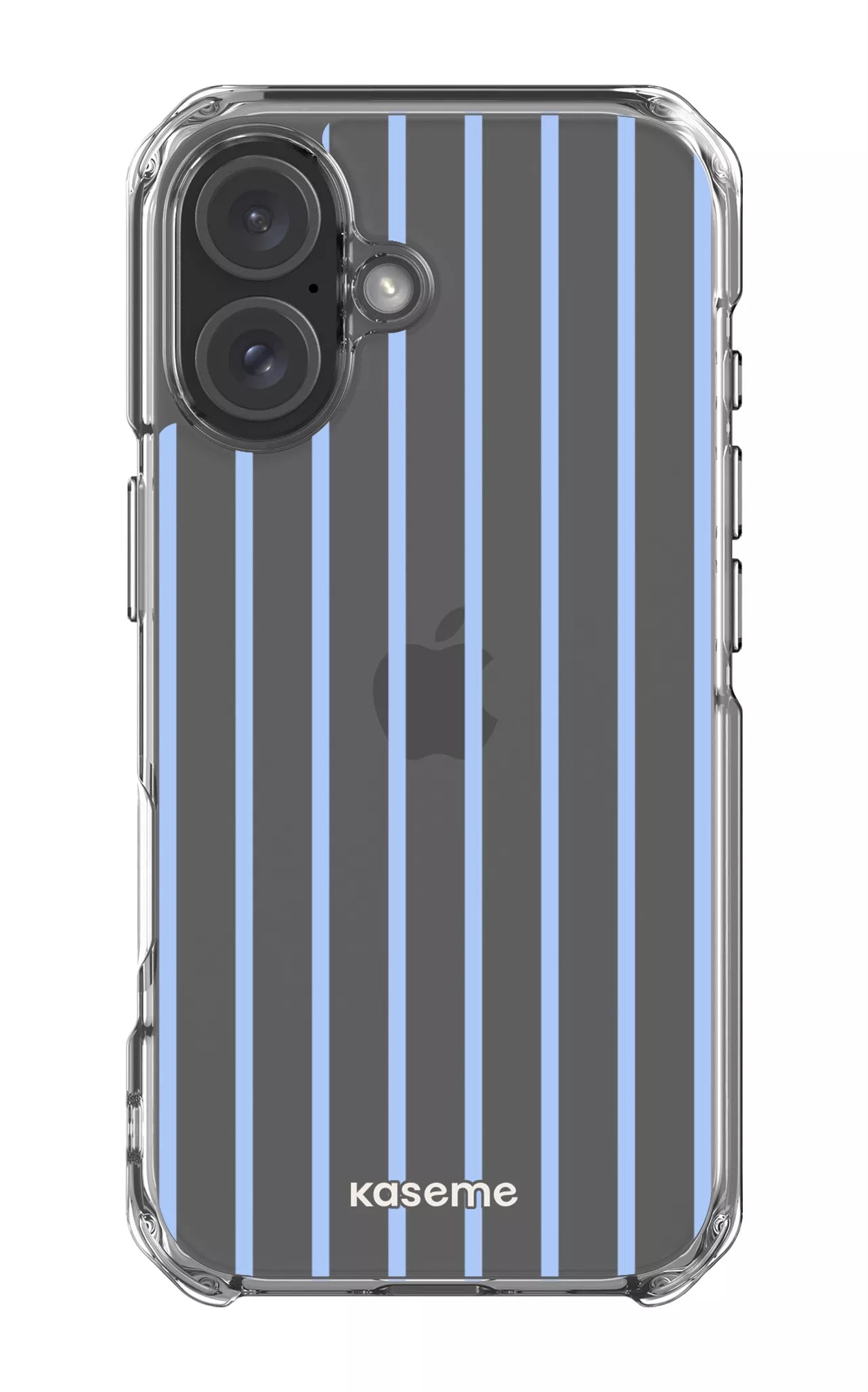 iPhone 16 Clear Case Dolce Striscia Blue Clear Case -