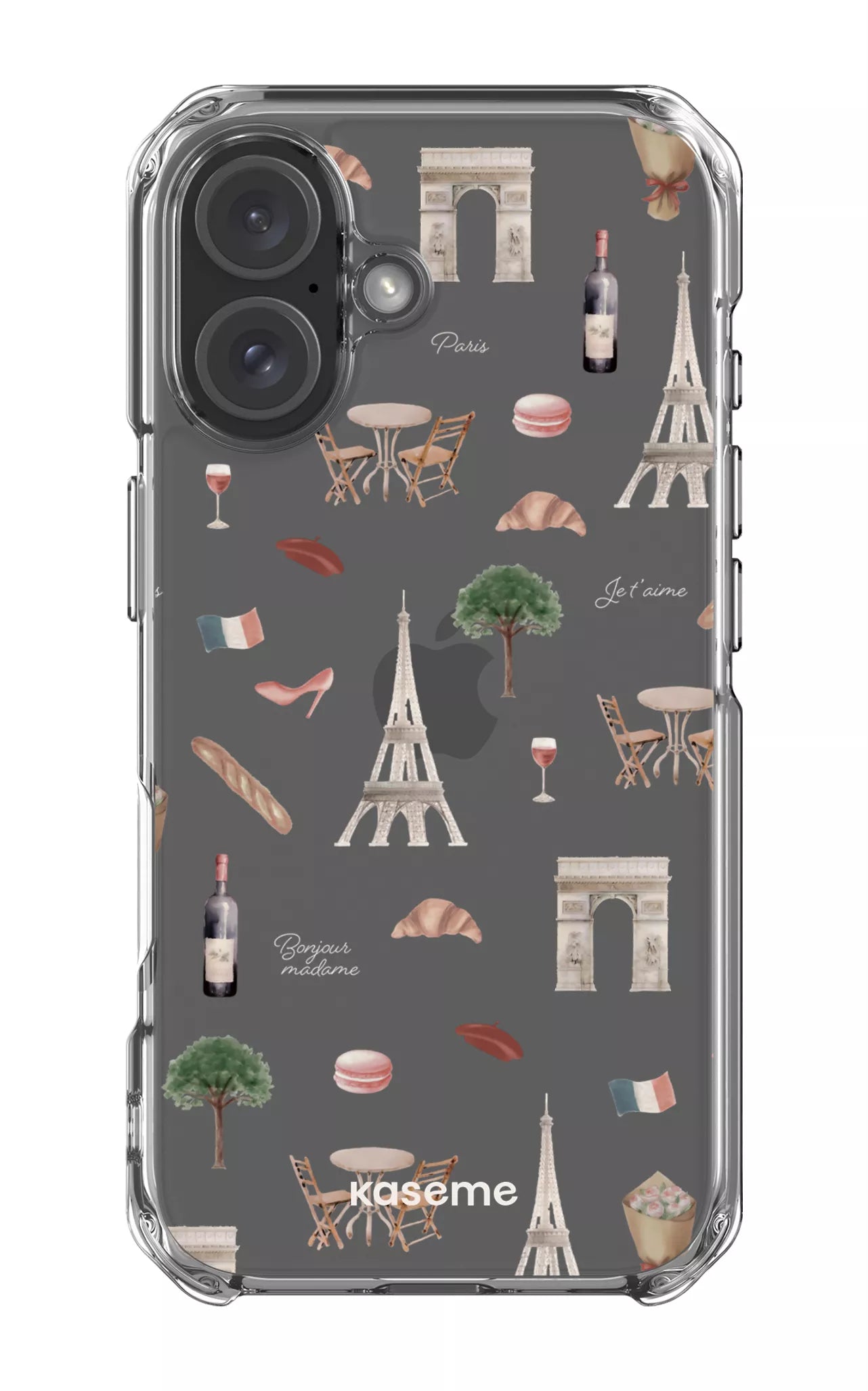 iPhone 16 Clear Case Je t'aime Paris Clear Case -