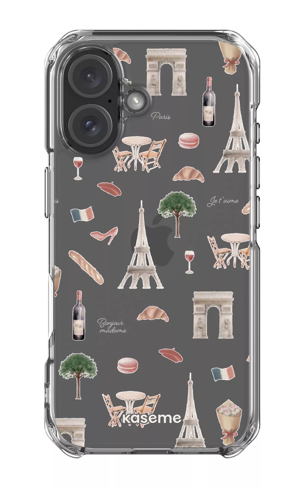 iPhone 16 Clear Case Je t'aime Paris Clear Case -
